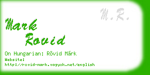 mark rovid business card